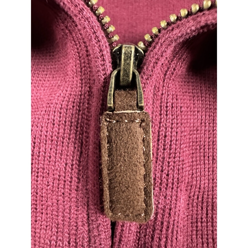 Polo Ralph Lauren Mens 4XLT Big Tall Quarter Zip Pullover Burgundy Cotton - Picture 5 of 9